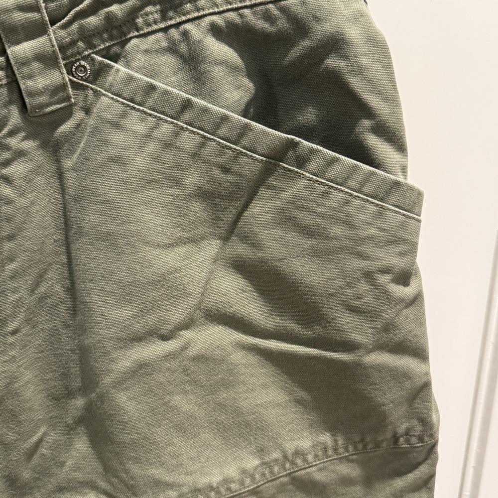 Lot Of 2 Jesse James Workwear SZ 40 Carpenter Shorts Washed Duck Canvas Grn&Tan - Picture 7 of 11